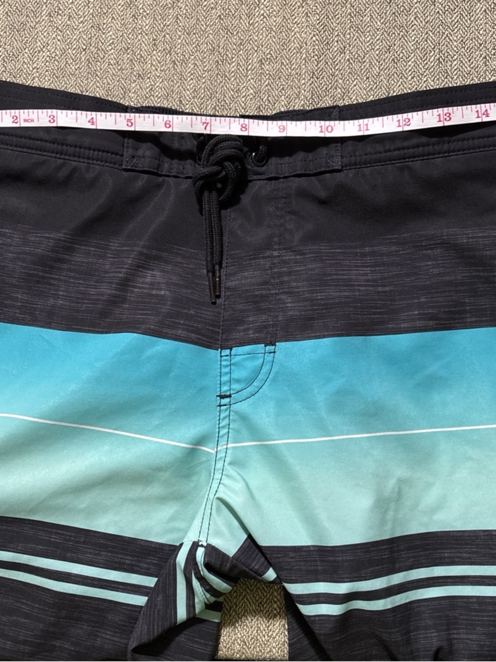 Sonoma Black and Teal Gradient Swim Board Shorts
